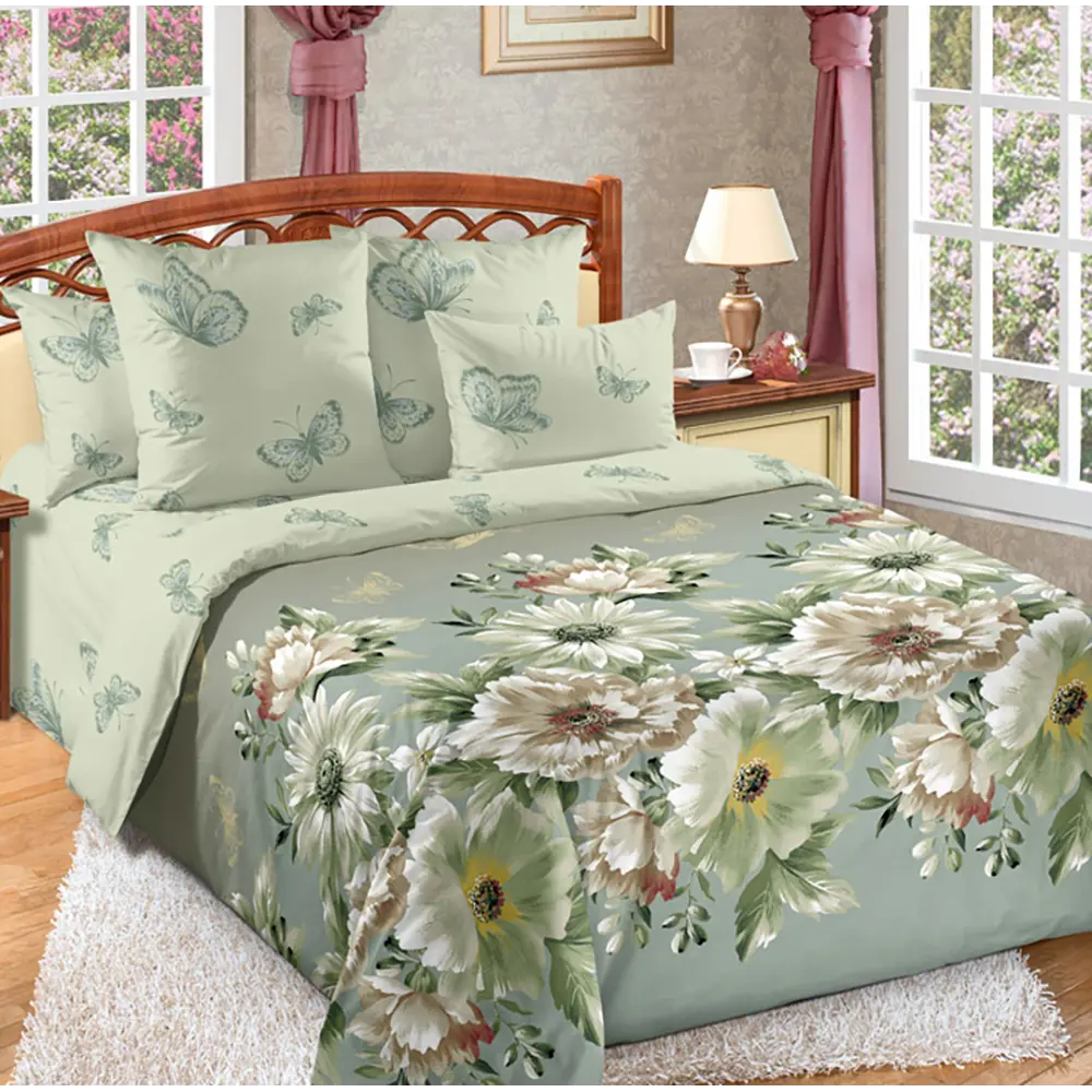 Фото Комплект постельного белья Home mercury 30062 Каролина 2-спальный перкаль зеленый Фото Комплект постельного белья Home mercury 30062 Каролина 2-спальный перкаль зеленый