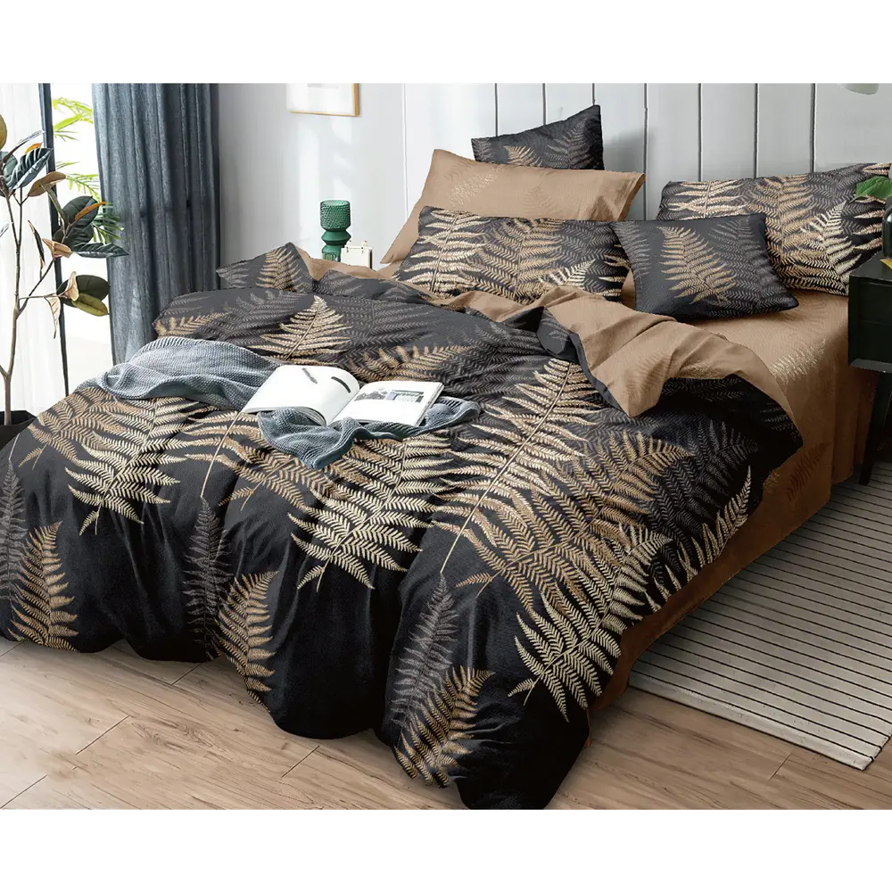 Фото Комплект постельного белья Home mercury 30713 Кембрий 2 евро поплин коричневый