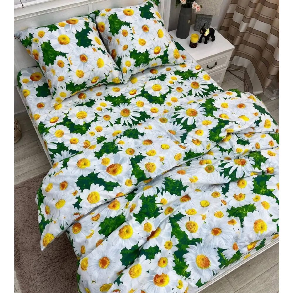 Фото Комплект постельного белья Home mercury 31204 Ромашковое поле 2-спальный бязь белый Фото Комплект постельного белья Home mercury 31204 Ромашковое поле 2-спальный бязь белый