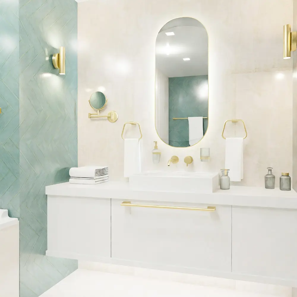 Фото 4 Стакан для зубных щёток Fixsen Trend Gold FX-99006, подвесной, стекло/сталь, цвет золотой Фото 4 Стакан для зубных щёток Fixsen Trend Gold FX-99006, подвесной, стекло/сталь, цвет золотой