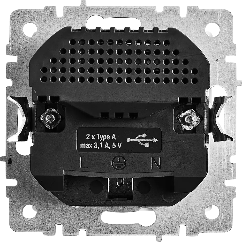 Фото 4 Розетка USB встраиваемая IEK Brite РЮш10-1-БрБ с заземлением цвет белый Фото 4 Розетка USB встраиваемая IEK Brite РЮш10-1-БрБ с заземлением цвет белый