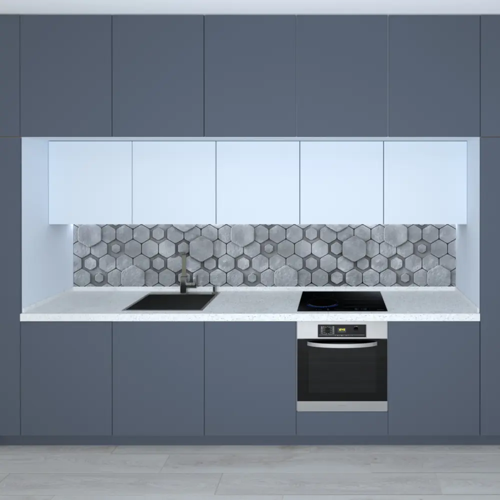 Фото 4 Стеновая панель матовая комплект 2 шт Deplast Соты 300x60x0.07 см АБС-пластик/ПВХ цвет серый Фото 4 Стеновая панель матовая комплект 2 шт Deplast Соты 300x60x0.07 см АБС-пластик/ПВХ цвет серый