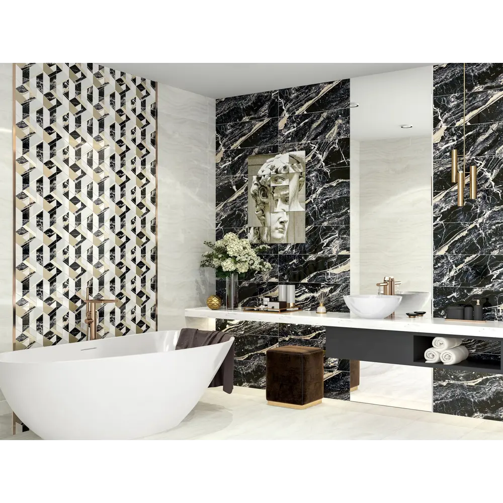 Фото 3 Настенная плитка Eletto ceramica Levante 508401201prm 24.2x70см цвет черный, цена за упаковку Фото 3 Настенная плитка Eletto ceramica Levante 508401201prm 24.2x70см цвет черный, цена за упаковку