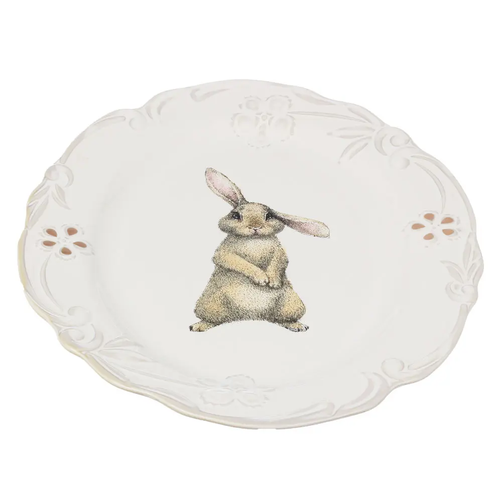 Фото Блюдо сервировочное Myatashop Rabbits collection 29x29x5 см фарфор цвет молочны белый Фото Блюдо сервировочное Myatashop Rabbits collection 29x29x5 см фарфор цвет молочны белый