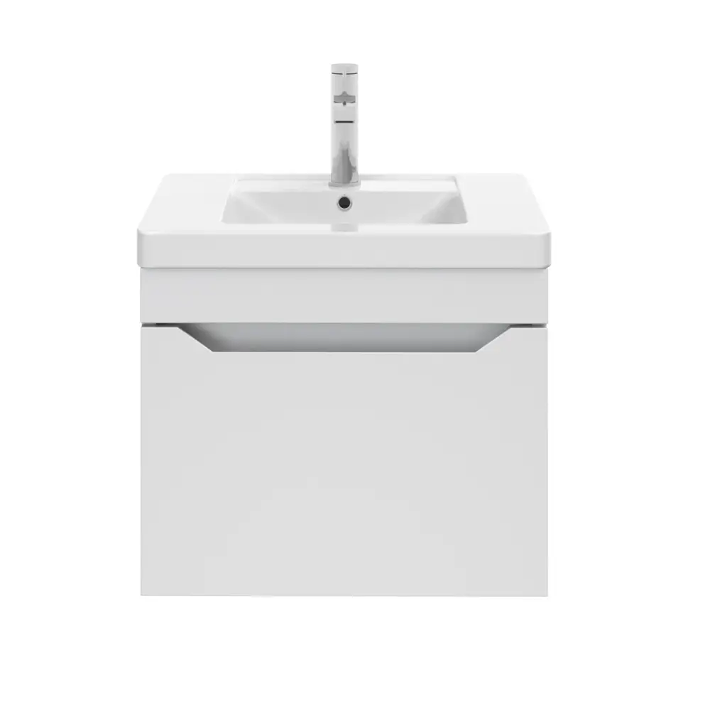 Фото Тумба под раковину подвесная Рондо 80 см МДФ эмаль цвет белый Фото Тумба под раковину подвесная Рондо 80 см МДФ эмаль цвет белый