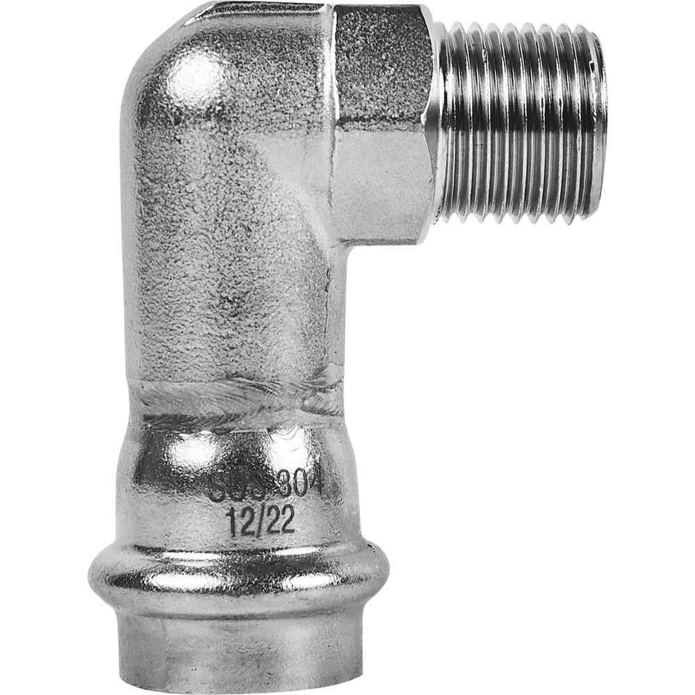 Фото 3 Угол переходной Rommer 1/2"x22 мм ВПр-НР нержавеющая сталь Фото 3 Угол переходной Rommer 1/2"x22 мм ВПр-НР нержавеющая сталь