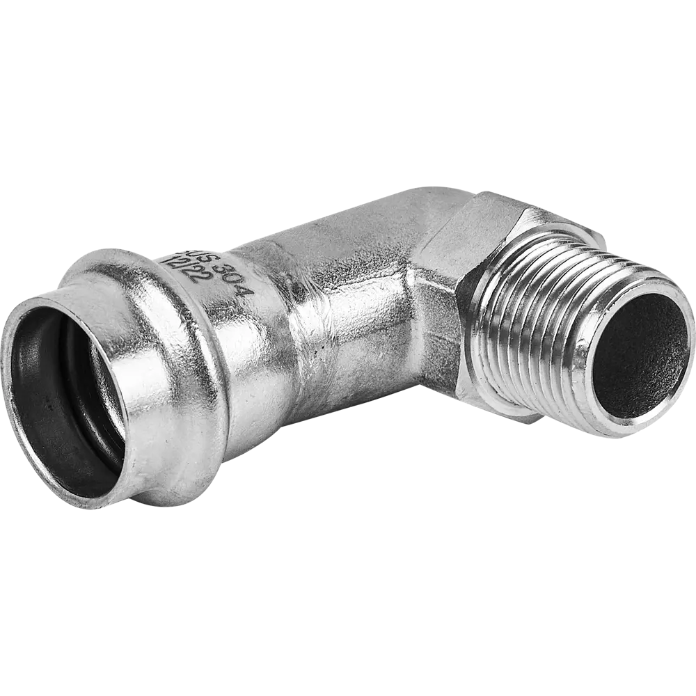 Фото Угол переходной Rommer 1/2"x22 мм ВПр-НР нержавеющая сталь Фото Угол переходной Rommer 1/2"x22 мм ВПр-НР нержавеющая сталь