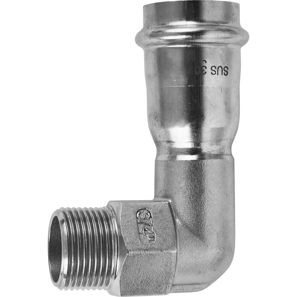 Фото 4 Угол переходной Rommer 3/4"x28 мм ВПр-НР нержавеющая сталь Фото 4 Угол переходной Rommer 3/4"x28 мм ВПр-НР нержавеющая сталь