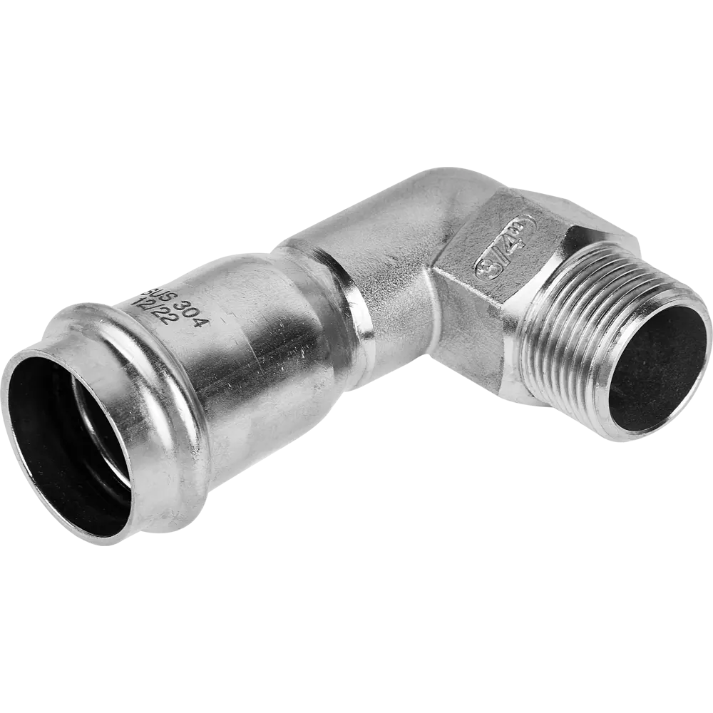 Фото 3 Угол переходной Rommer 3/4"x28 мм ВПр-НР нержавеющая сталь Фото 3 Угол переходной Rommer 3/4"x28 мм ВПр-НР нержавеющая сталь