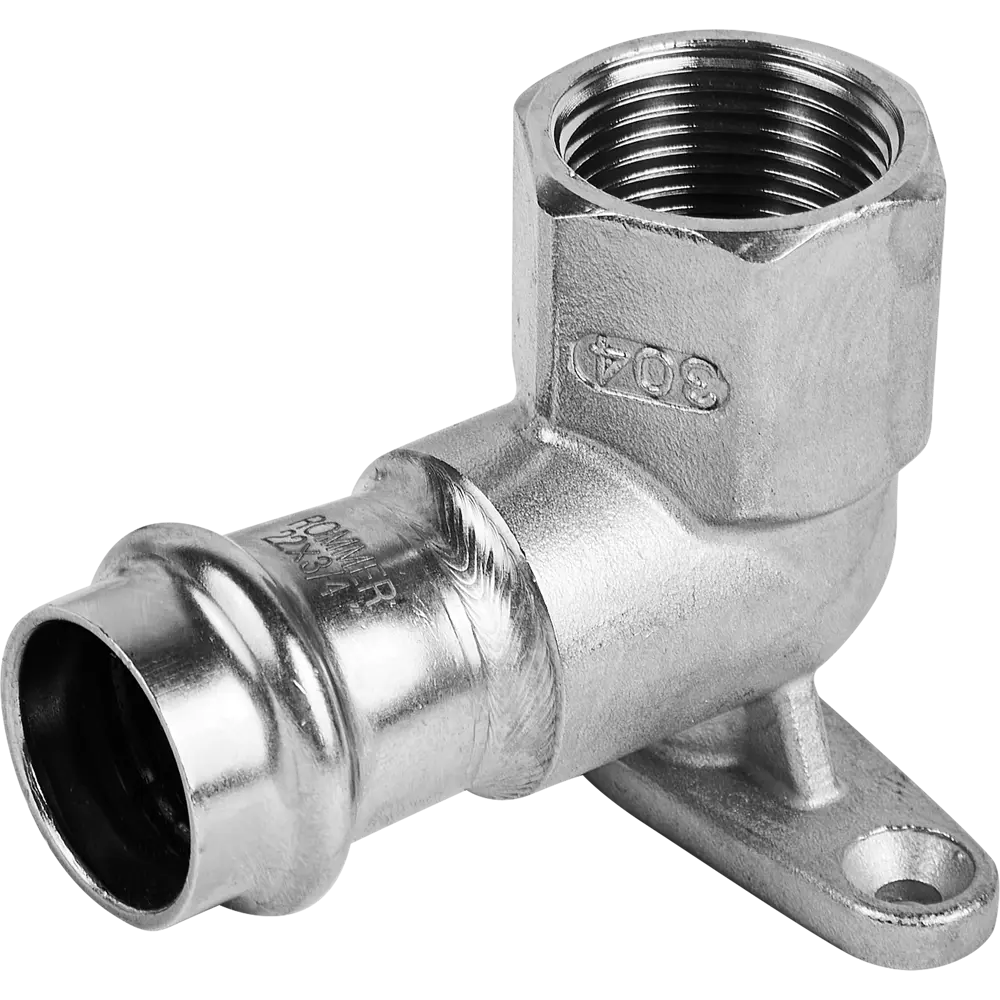 Фото Водорозетка Rommer 3/4"x22 мм ВПр-ВР нержавеющая сталь Фото Водорозетка Rommer 3/4"x22 мм ВПр-ВР нержавеющая сталь