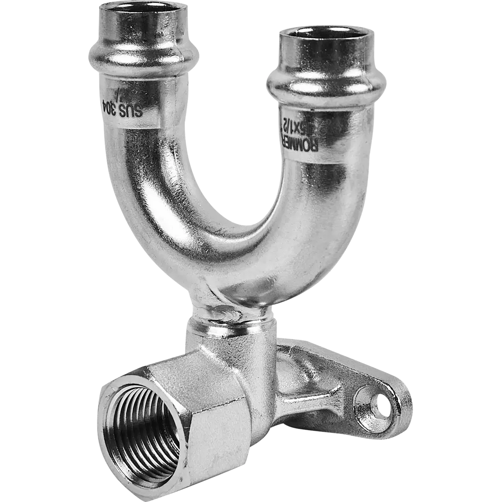 Фото Водорозетка проходная Rommer 1/2"x15 мм ВПр-ВР нержавеющая сталь Фото Водорозетка проходная Rommer 1/2"x15 мм ВПр-ВР нержавеющая сталь
