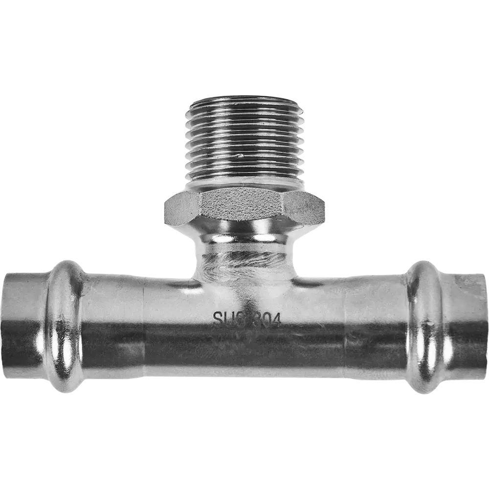 Фото 3 Тройник переходной Rommer 1/2"x15 мм ВПр-НР нержавеющая сталь Фото 3 Тройник переходной Rommer 1/2"x15 мм ВПр-НР нержавеющая сталь