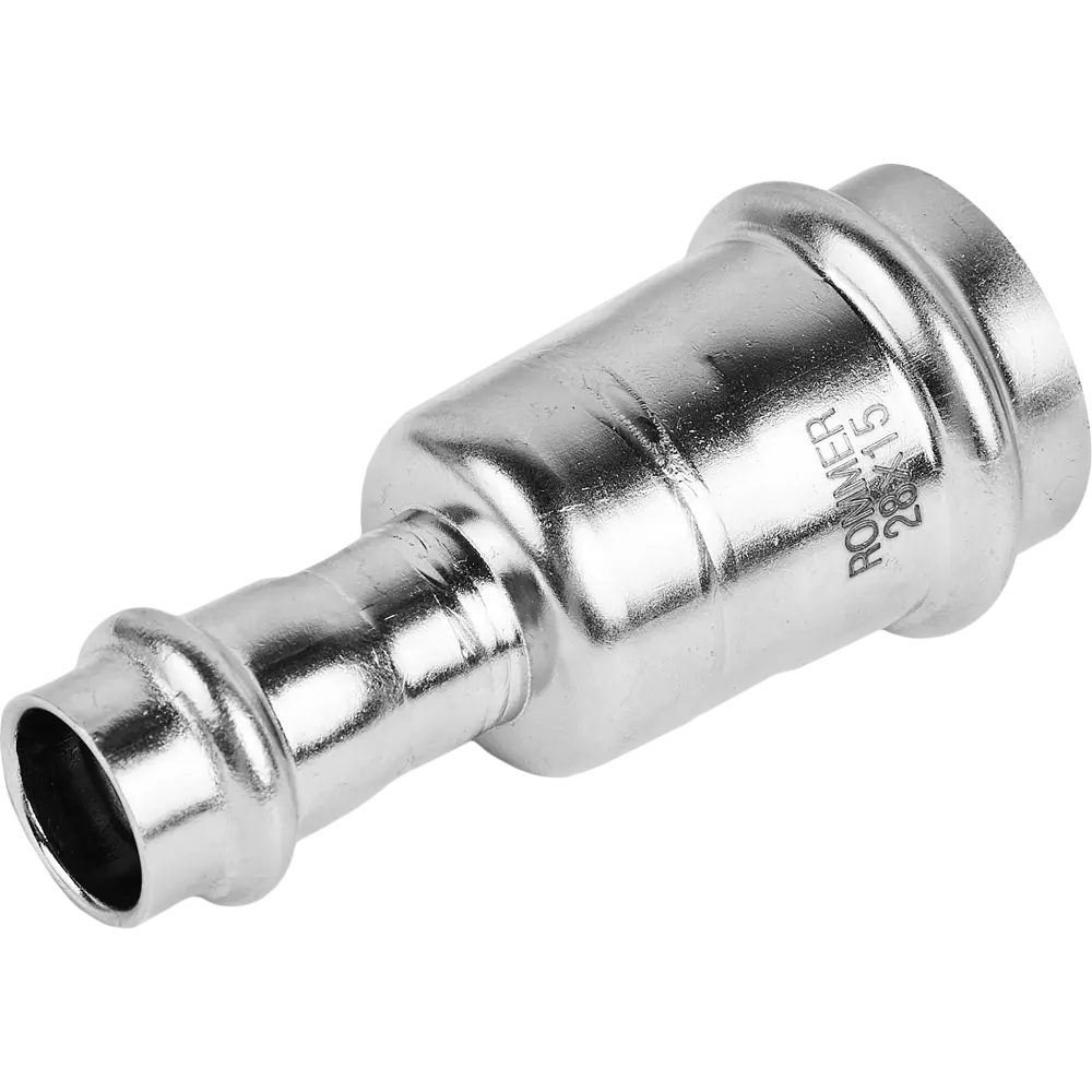 Фото 3 Муфта переходная Rommer 28x15 мм ВПр нержавеющая сталь Фото 3 Муфта переходная Rommer 28x15 мм ВПр нержавеющая сталь