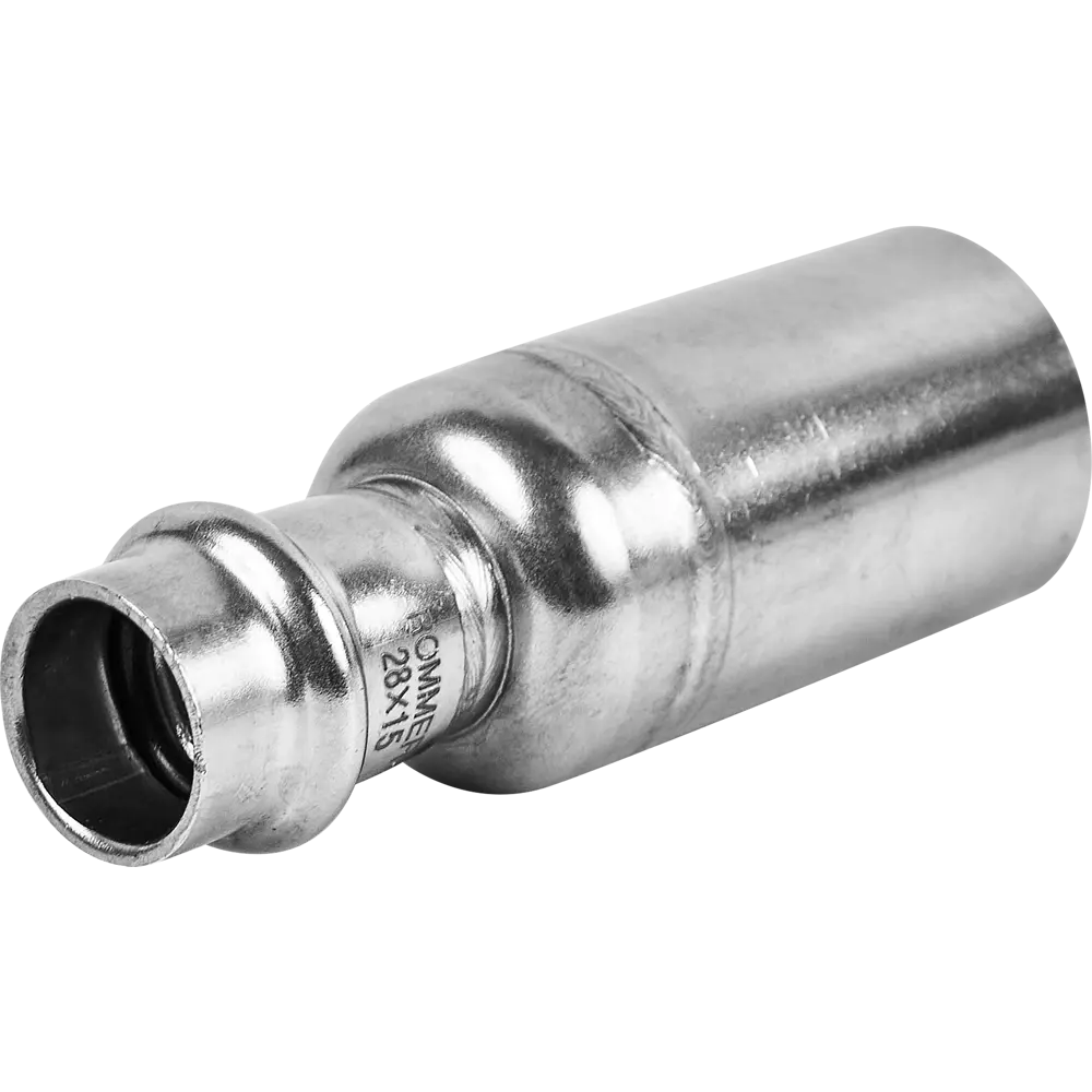 Фото 3 Муфта переходная Rommer 28x15 мм ВПр-НПр нержавеющая сталь Фото 3 Муфта переходная Rommer 28x15 мм ВПр-НПр нержавеющая сталь