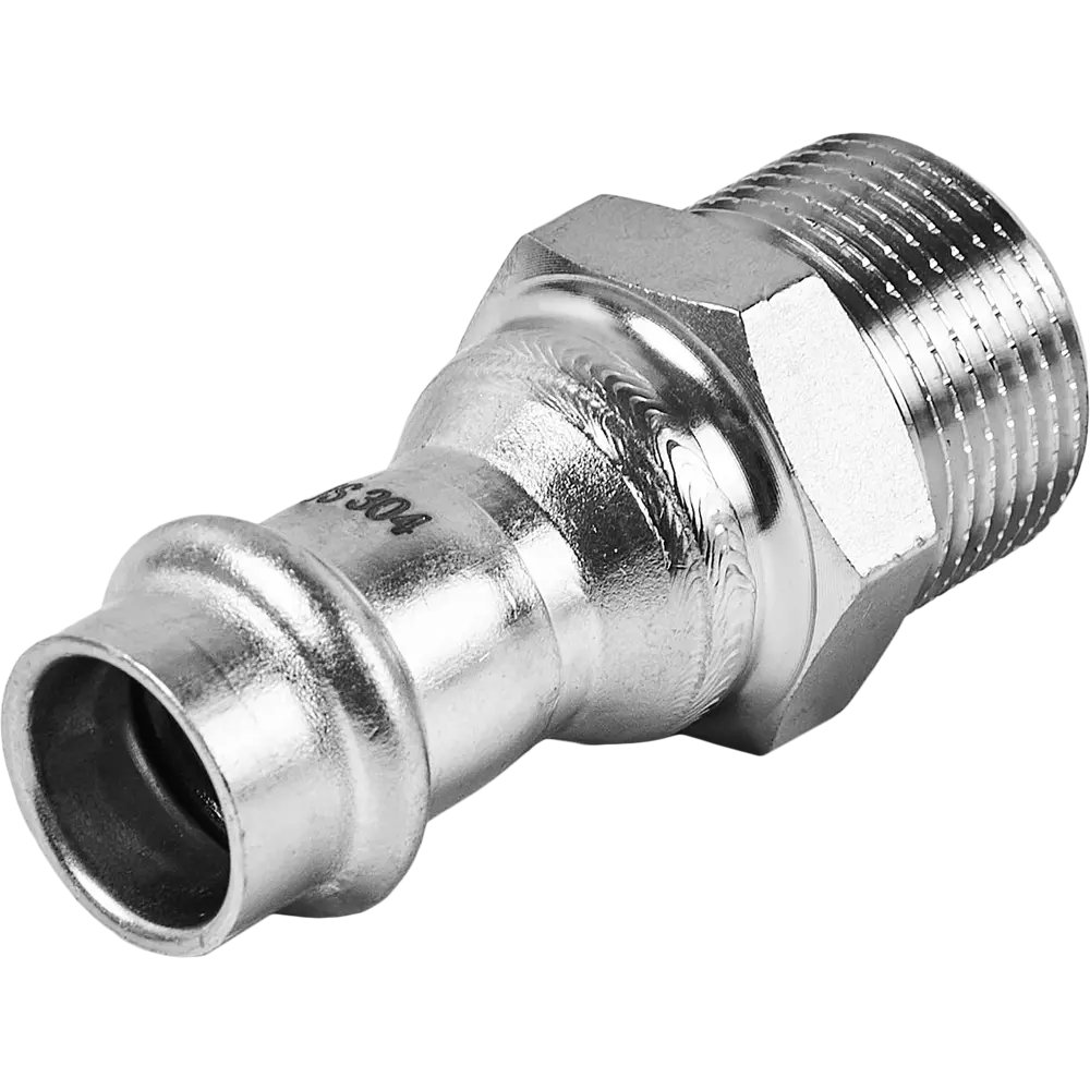 Фото Муфта переходная Rommer 3/4"x15 мм ВПр-НР нержавеющая сталь Фото Муфта переходная Rommer 3/4"x15 мм ВПр-НР нержавеющая сталь