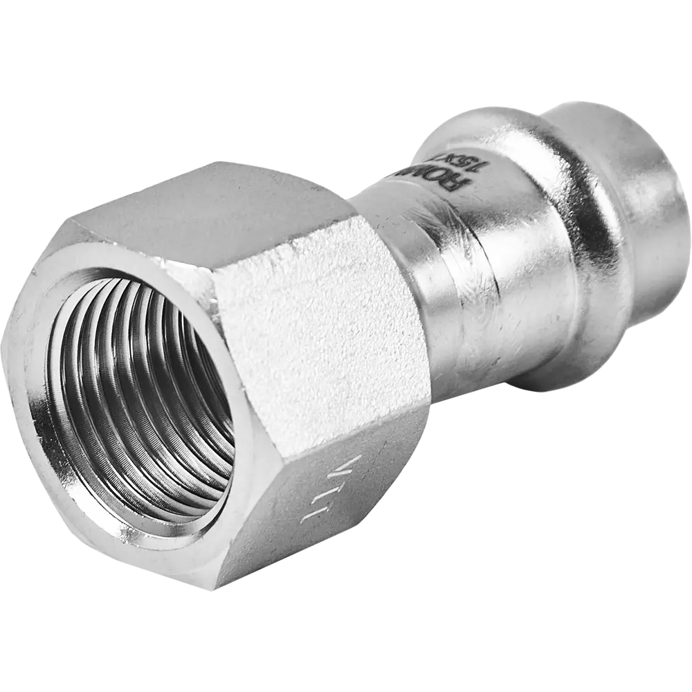 Фото 2 Муфта переходная Rommer 1/2"x15 мм ВПр-ВР нержавеющая сталь Фото 2 Муфта переходная Rommer 1/2"x15 мм ВПр-ВР нержавеющая сталь