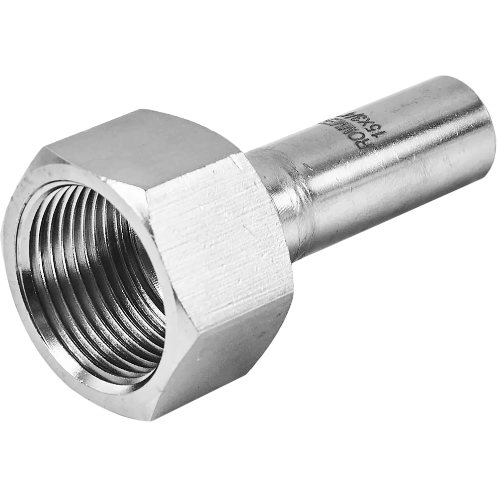 Фото Муфта переходная Rommer 3/4"x15 мм НПр-ВР нержавеющая сталь Фото Муфта переходная Rommer 3/4"x15 мм НПр-ВР нержавеющая сталь