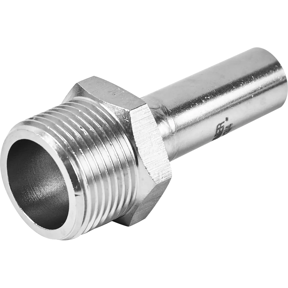 Фото Муфта переходная Rommer 3/4"x15 мм НПр-НР нержавеющая сталь Фото Муфта переходная Rommer 3/4"x15 мм НПр-НР нержавеющая сталь