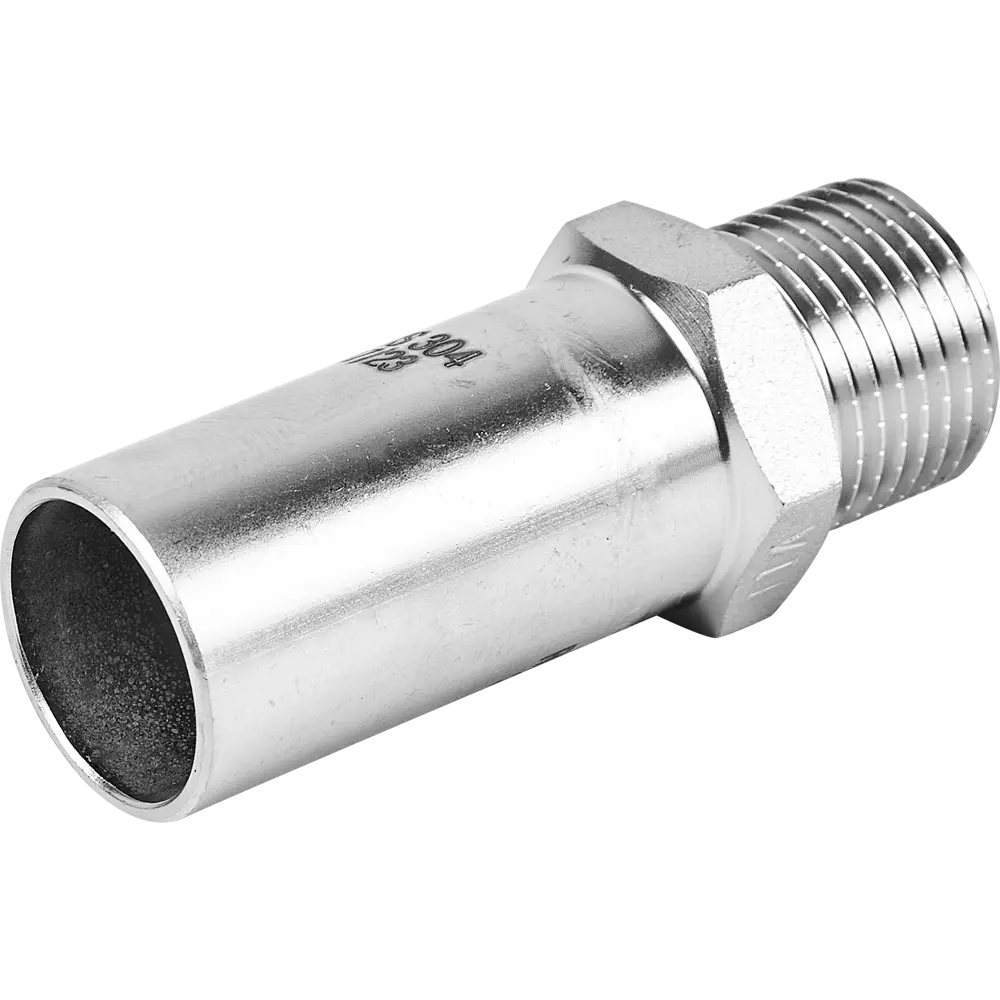 Фото Муфта переходная Rommer 1/2"x22 мм НПр-НР нержавеющая сталь