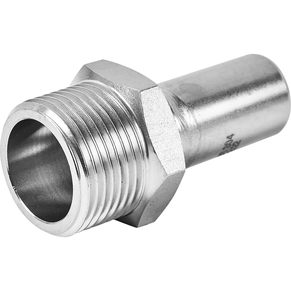 Фото 3 Муфта переходная Rommer 1"x22 мм НПр-НР нержавеющая сталь Фото 3 Муфта переходная Rommer 1"x22 мм НПр-НР нержавеющая сталь