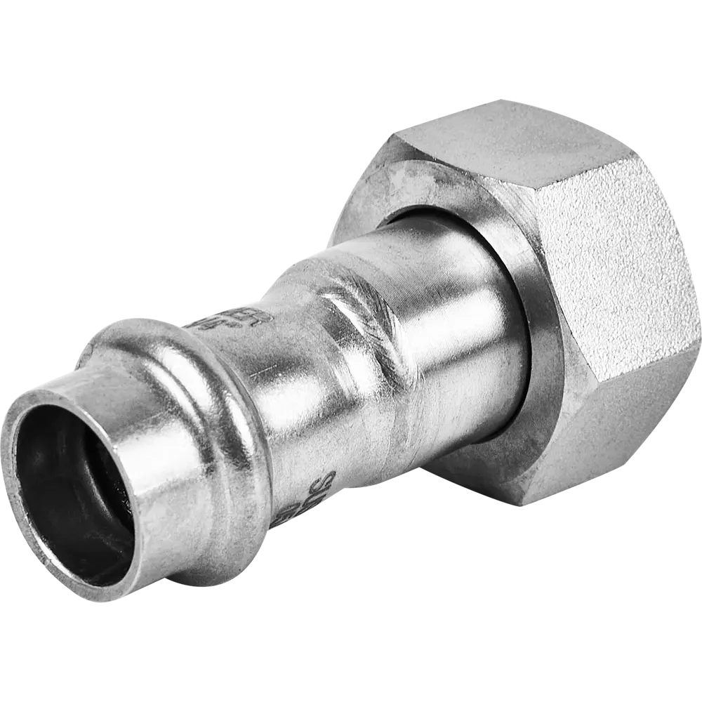 Фото Муфта переходная Rommer 3/4"x15 мм с накидной гайкой ВПр-ВР нержавеющая сталь Фото Муфта переходная Rommer 3/4"x15 мм с накидной гайкой ВПр-ВР нержавеющая сталь