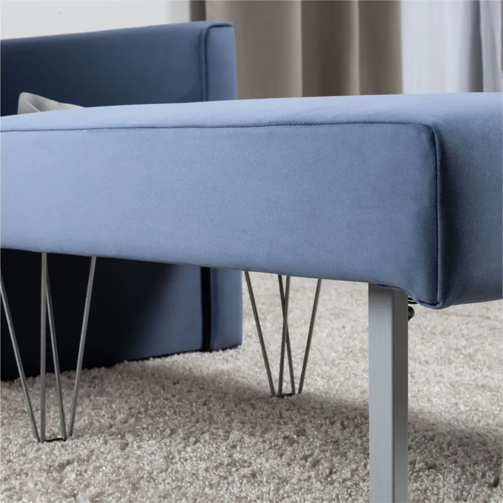 Фото 7 Кресло-кровать Нижегородмебель и к Альдо 93x84x104 см велюр цвет морской лазурный Фото 7 Кресло-кровать Нижегородмебель и к Альдо 93x84x104 см велюр цвет морской лазурный