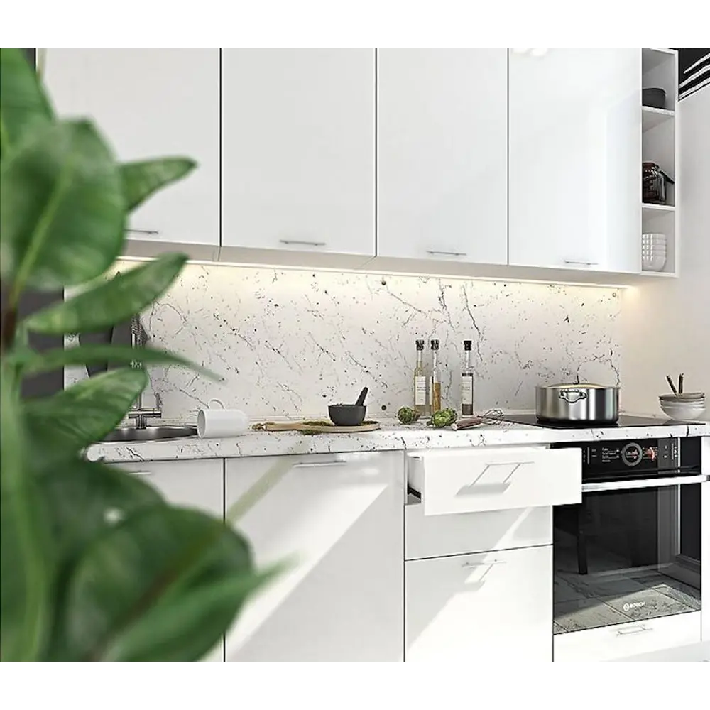 Фото 3 Столешница Ultradecor 150x60x3.8 см ЛДСП цвет мрамор марквина белый