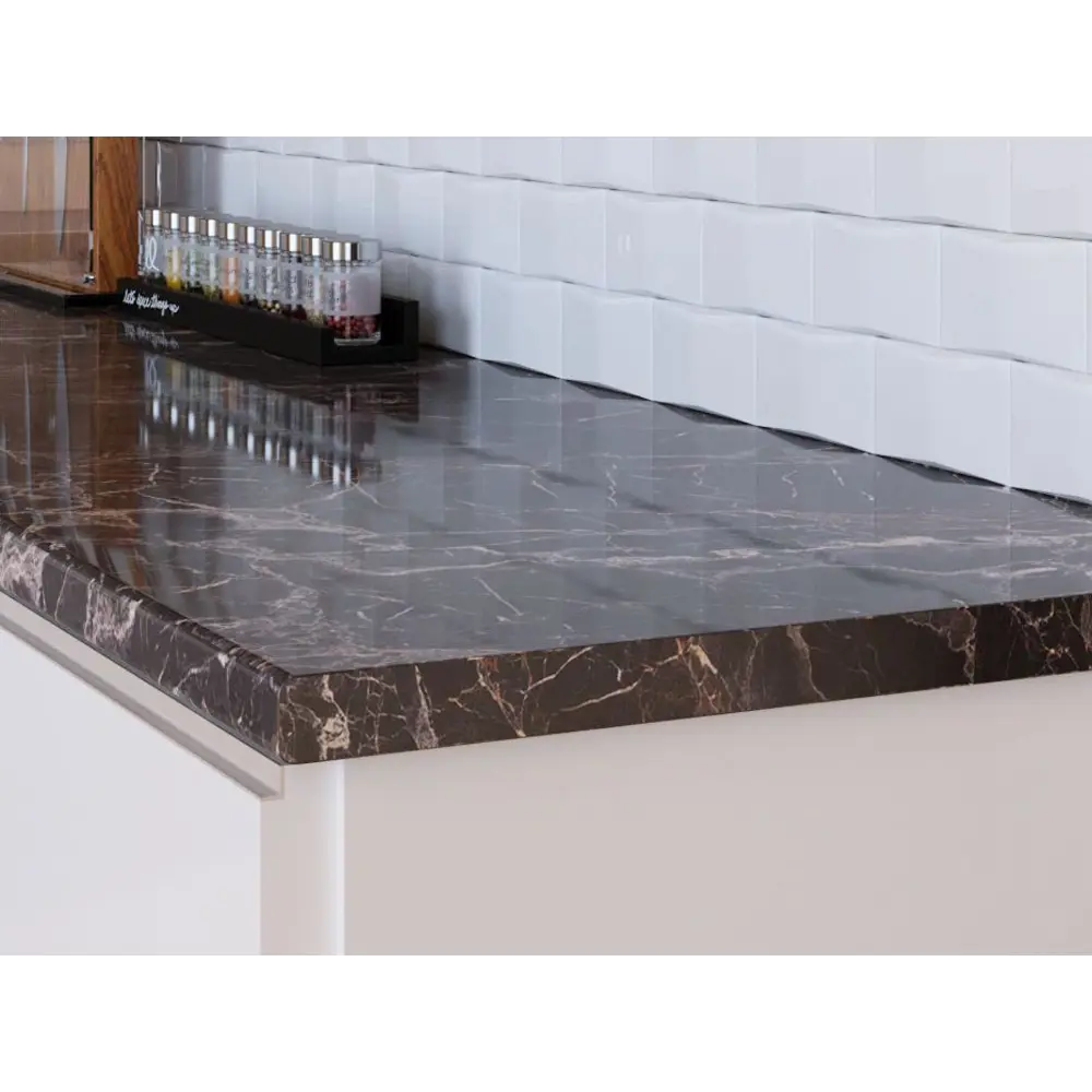Фото 2 Столешница Ultradecor 120x60x3.8 см ЛДСП цвет мрамор марквина черный Фото 2 Столешница Ultradecor 120x60x3.8 см ЛДСП цвет мрамор марквина черный