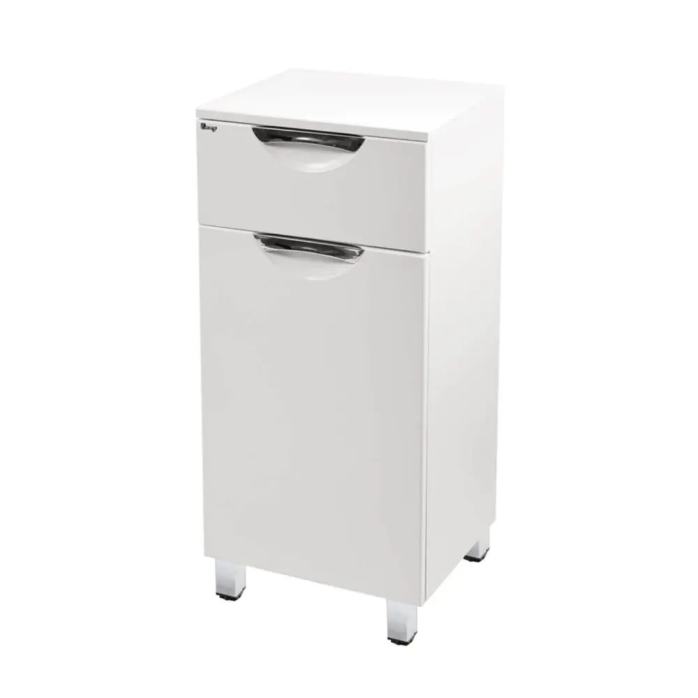 Фото 3 Полупенал напольный Emmy Милли 40 см с ящиком правый цвет белый Фото 3 Полупенал напольный Emmy Милли 40 см с ящиком правый цвет белый