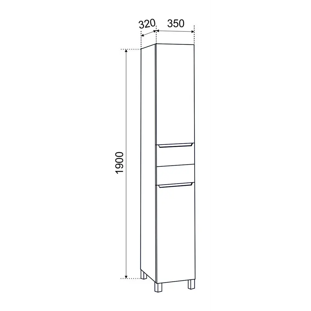 Фото 3 Пенал напольный Emmy Стоун 410050 35 см с 1 ящиком, левый Фото 3 Пенал напольный Emmy Стоун 410050 35 см с 1 ящиком, левый