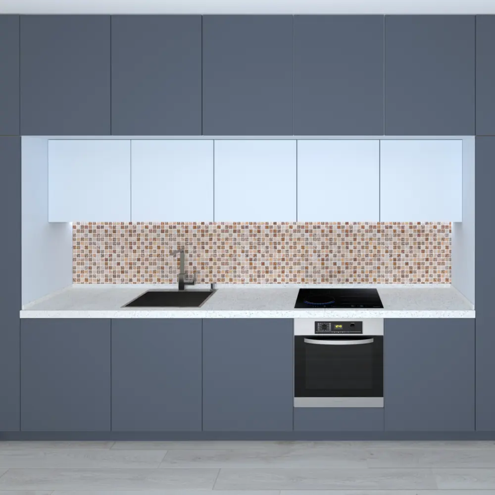 Фото 4 Стеновая панель матовая комплект 2 шт Deplast Мозайка 300x60x0.07 см АБС-пластик/ПВХ цвет коричневый Фото 4 Стеновая панель матовая комплект 2 шт Deplast Мозайка 300x60x0.07 см АБС-пластик/ПВХ цвет коричневый
