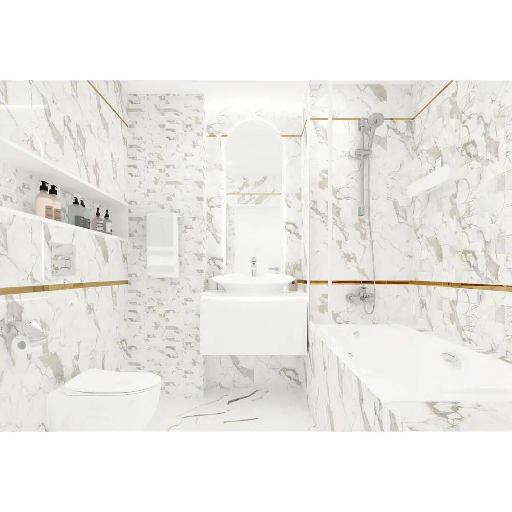 Фото 4 Настенная плитка Laparet Laurel х9999285810 kra 30x60см цвет белый, цена за упаковку Фото 4 Настенная плитка Laparet Laurel х9999285810 kra 30x60см цвет белый, цена за упаковку