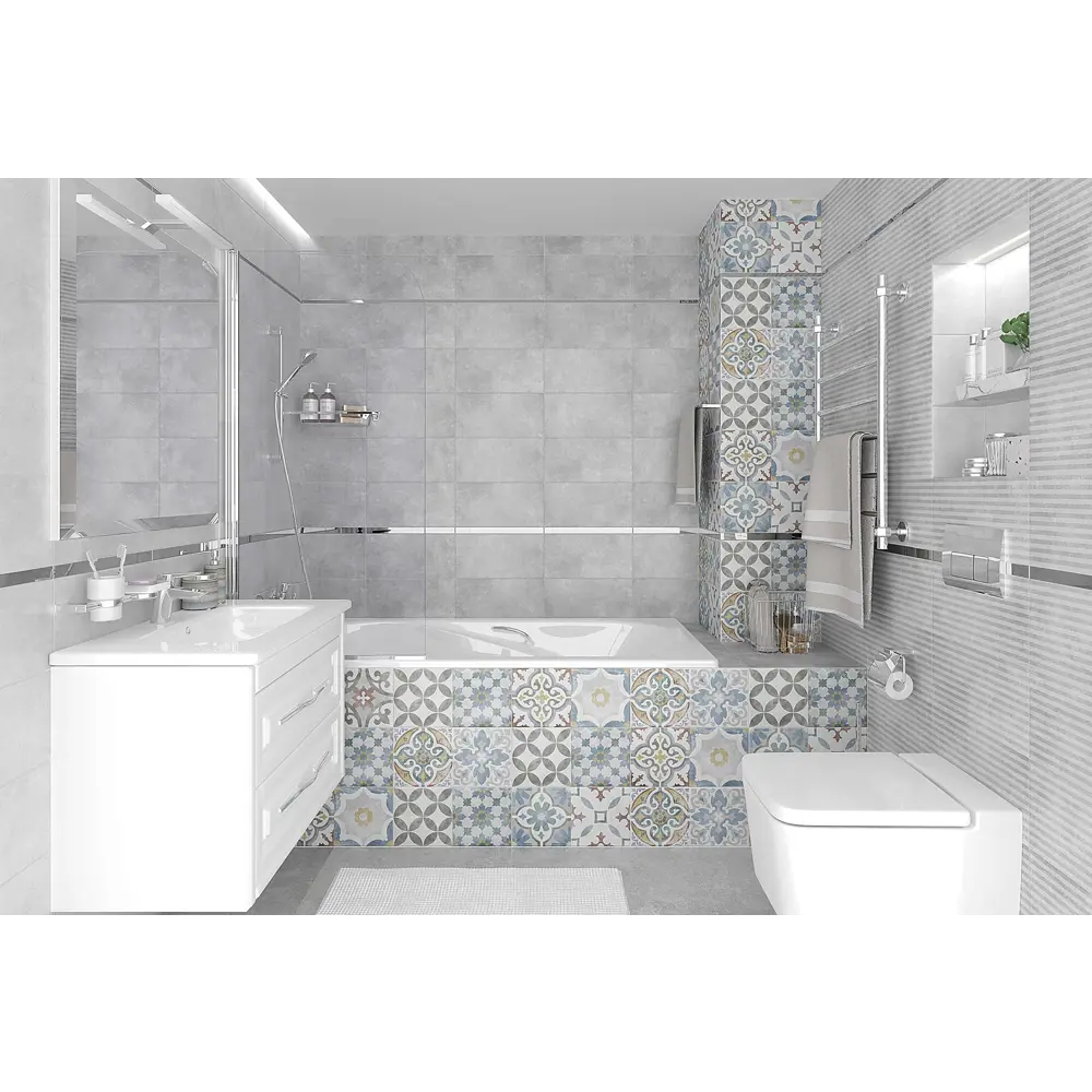 Фото Настенная плитка Laparet Allure х9999217196 kra 40.2x40.2см цвет серый, цена за упаковку Фото Настенная плитка Laparet Allure х9999217196 kra 40.2x40.2см цвет серый, цена за упаковку