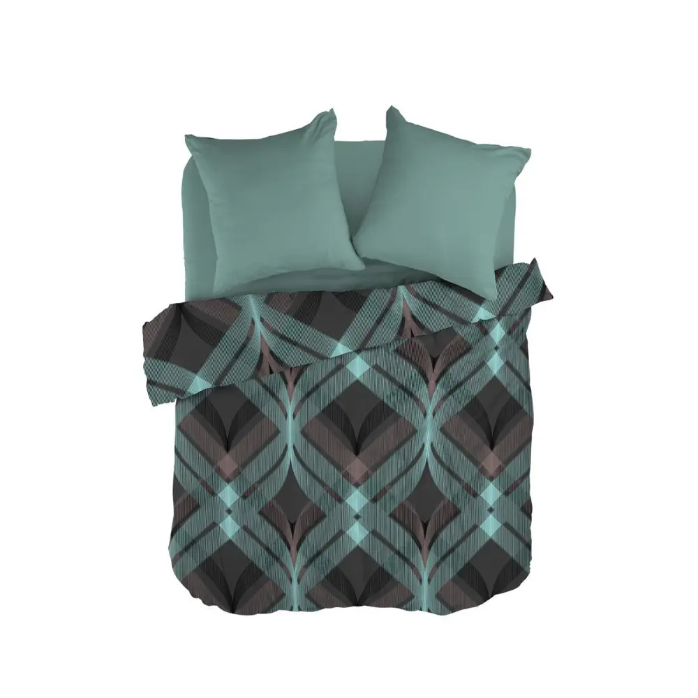 Фото 2 Комплект постельного белья Wenge 2-спальный бязь серо-бирюзовый