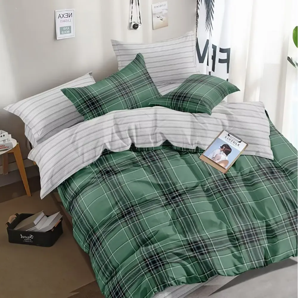 Фото Комплект постельного белья Home mercury 32695 Корк 2-спальный поплин зеленый