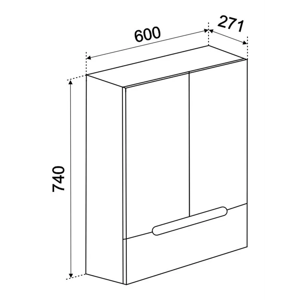 Фото 4 Шкаф навесной Emmy вита 60 см, цвет белый Фото 4 Шкаф навесной Emmy вита 60 см, цвет белый