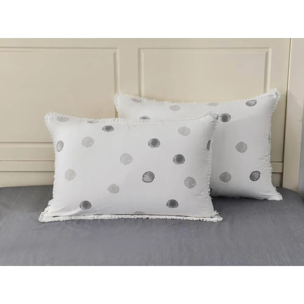 Фото 5 Комплект постельного белья Sofi de marko Бернадетт 1.5-спальный сатин бело-серый Фото 5 Комплект постельного белья Sofi de marko Бернадетт 1.5-спальный сатин бело-серый