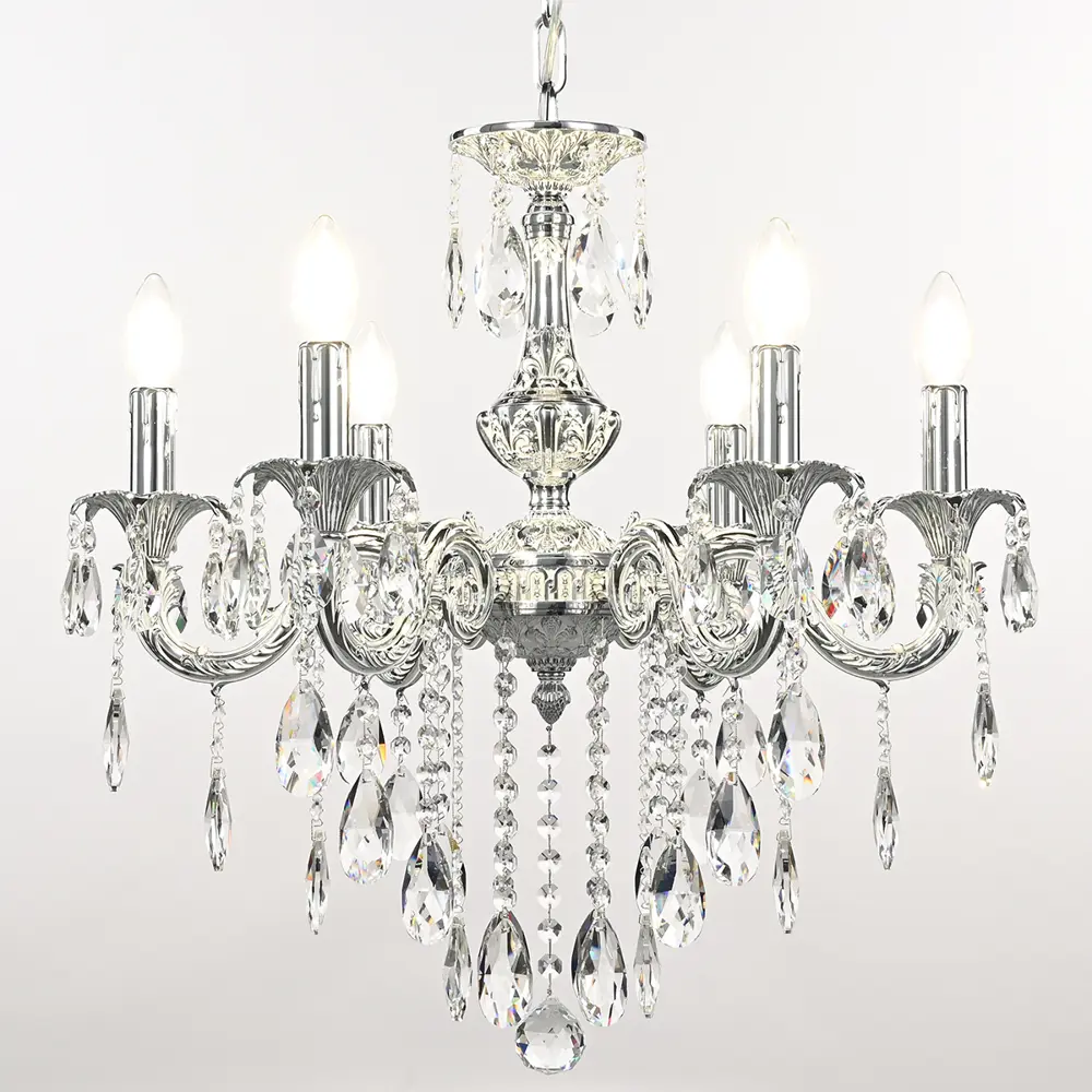 Фото 2 Люстра подвесная Bohemia Ivele Crystal Al79101.6.175.b.nw 6 ламп 12 м² цвет серый/серебристый Фото 2 Люстра подвесная Bohemia Ivele Crystal Al79101.6.175.b.nw 6 ламп 12 м² цвет серый/серебристый