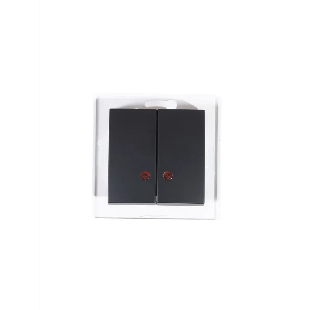 Фото Выключатель встраиваемый Aling-conel Prestige 6026.E1 2 клавиши с подсветкой цвет чёрный soft touch Фото Выключатель встраиваемый Aling-conel Prestige 6026.E1 2 клавиши с подсветкой цвет чёрный soft touch