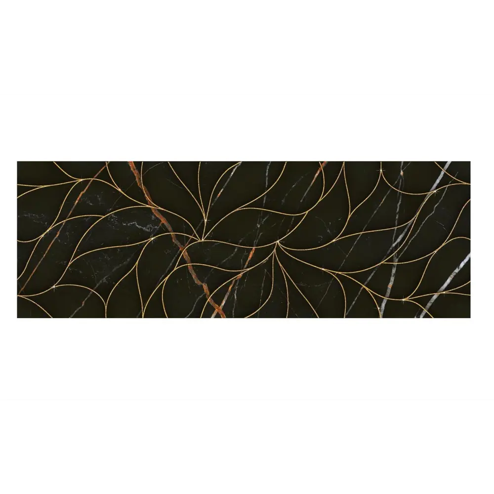 Фото 4 Декор плиточный настенный Eletto ceramica Black&gold 588112002prm 24.2x70см цвет черный Фото 4 Декор плиточный настенный Eletto ceramica Black&gold 588112002prm 24.2x70см цвет черный