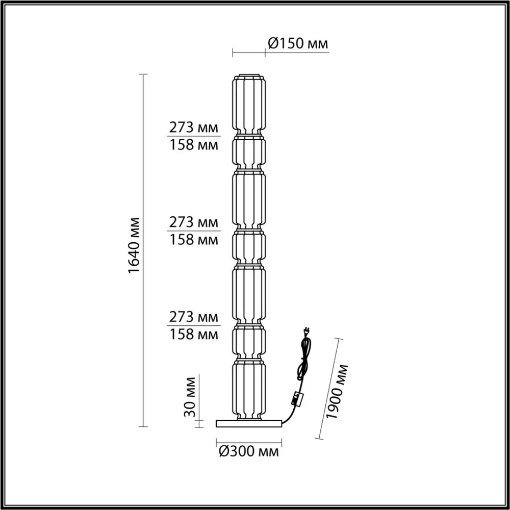 Фото 2 Торшер светодиодный Odeon Light Hightech Jam 5408/53FL ODL_EX24 35 53 Вт 3000 K 3200 Лм цвет черный Фото 2 Торшер светодиодный Odeon Light Hightech Jam 5408/53FL ODL_EX24 35 53 Вт 3000 K 3200 Лм цвет черный