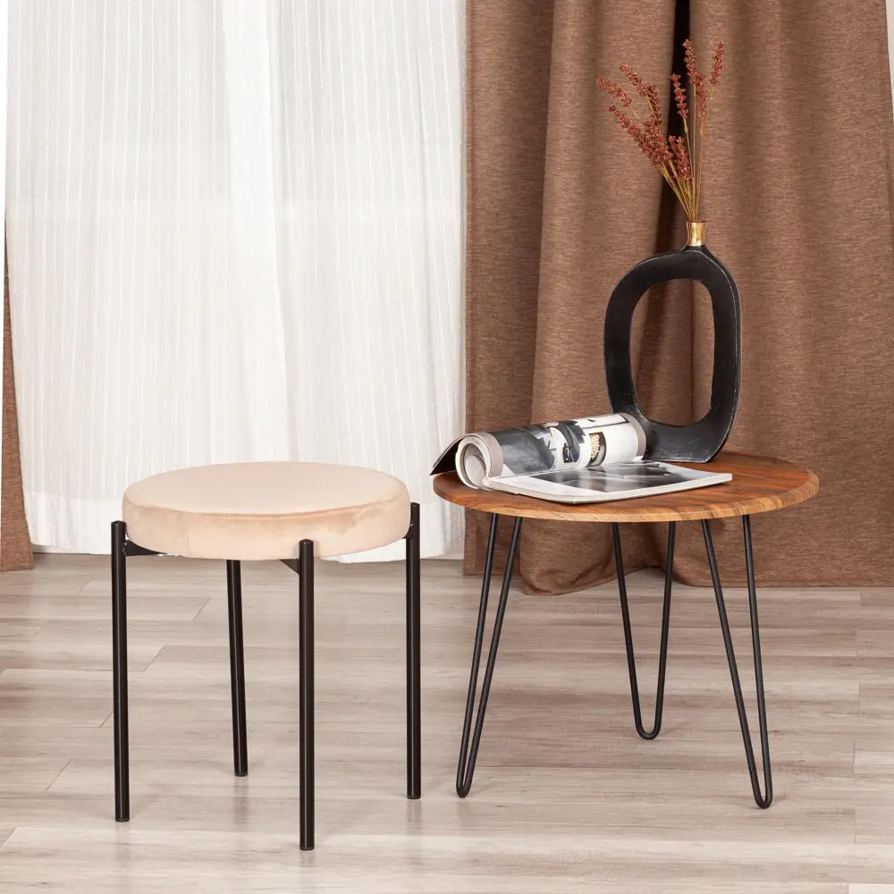 Фото 2 Табурет Tetchair 44x47x44 см металл цвет бежевый Фото 2 Табурет Tetchair 44x47x44 см металл цвет бежевый