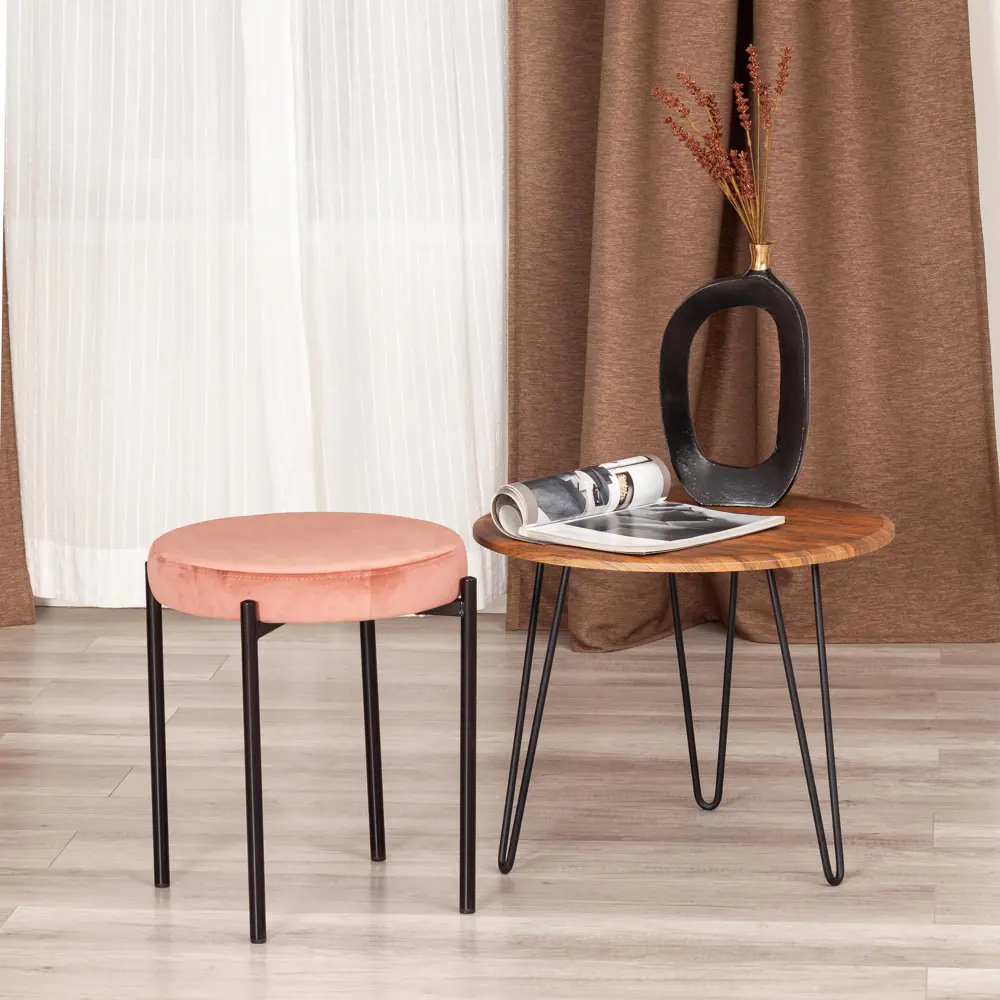 Фото 2 Табурет Tetchair 44x47x44 см металл цвет коралловый Фото 2 Табурет Tetchair 44x47x44 см металл цвет коралловый