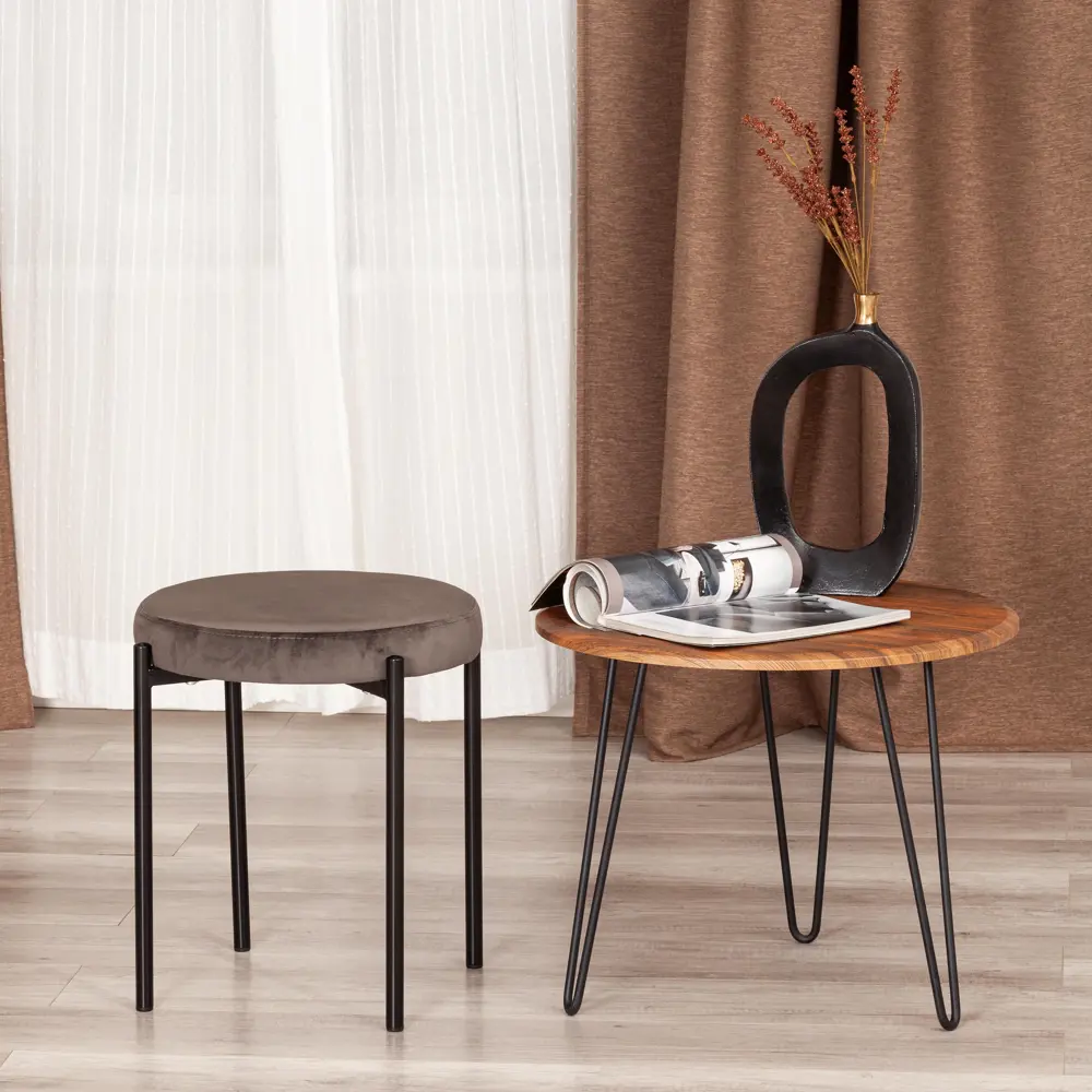 Фото 2 Табурет Tetchair 44x47x44 см металл цвет темно-серый Фото 2 Табурет Tetchair 44x47x44 см металл цвет темно-серый