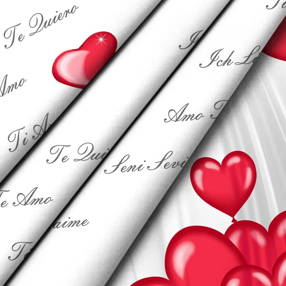 Фото 2 Комплект постельного белья Wenge Air hearts 2-спальный перкаль белый Фото 2 Комплект постельного белья Wenge Air hearts 2-спальный перкаль белый