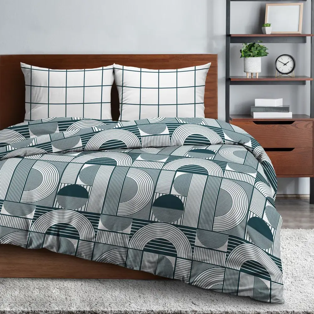 Фото Комплект постельного белья Wenge Idea 896821 1.5-спальный бязь серо-зеленый