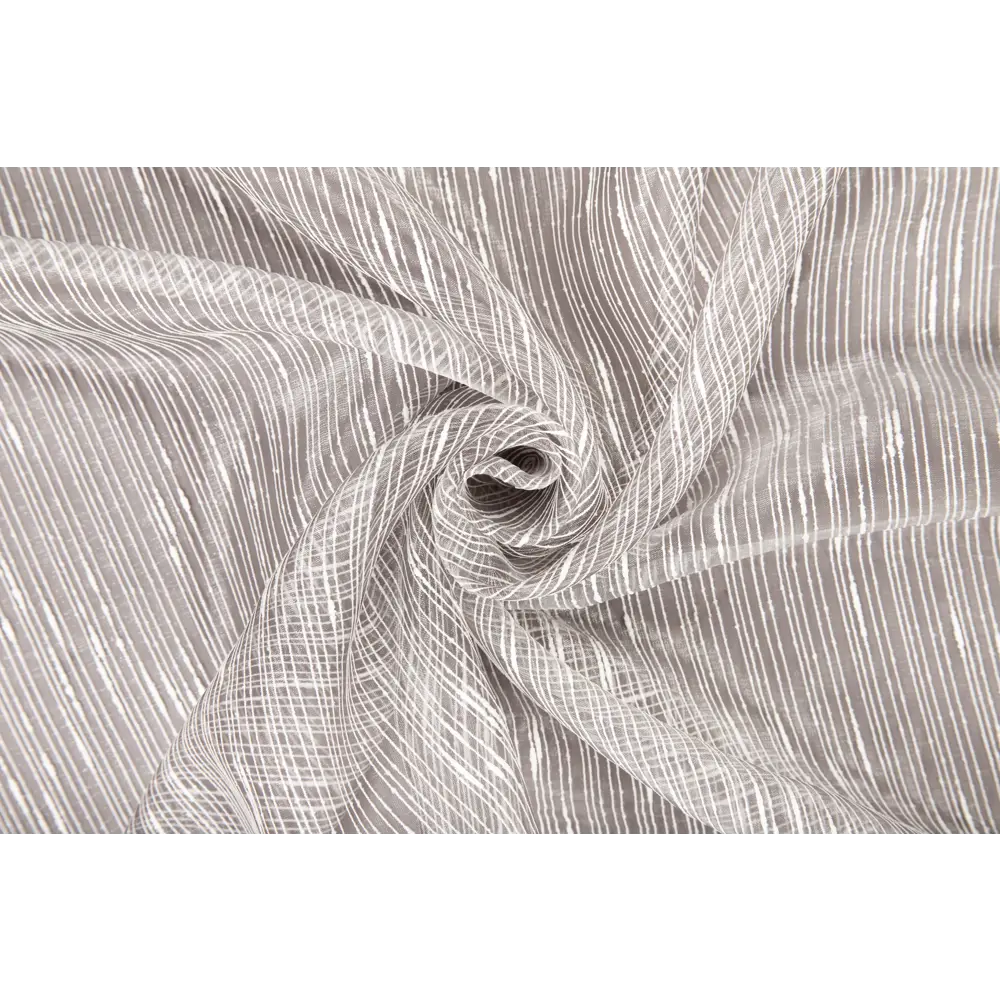 Фото 4 Тюль Дождик YML837 на шторной ленте 200x200 см, цвет серый