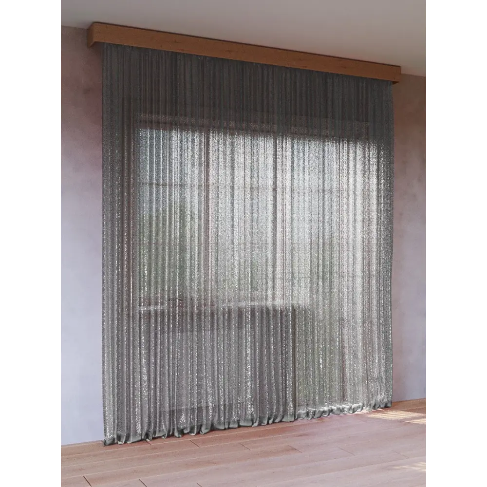 Фото Тюль Inva Сетка Паутинка 400x270см серебристый Фото Тюль Inva Сетка Паутинка 400x270см серебристый