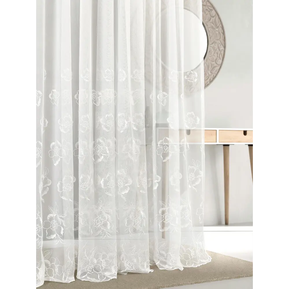 Фото 2 Тюль на шторной ленте AT Home Алиас-23 300x260 см цвет белый, бежевый