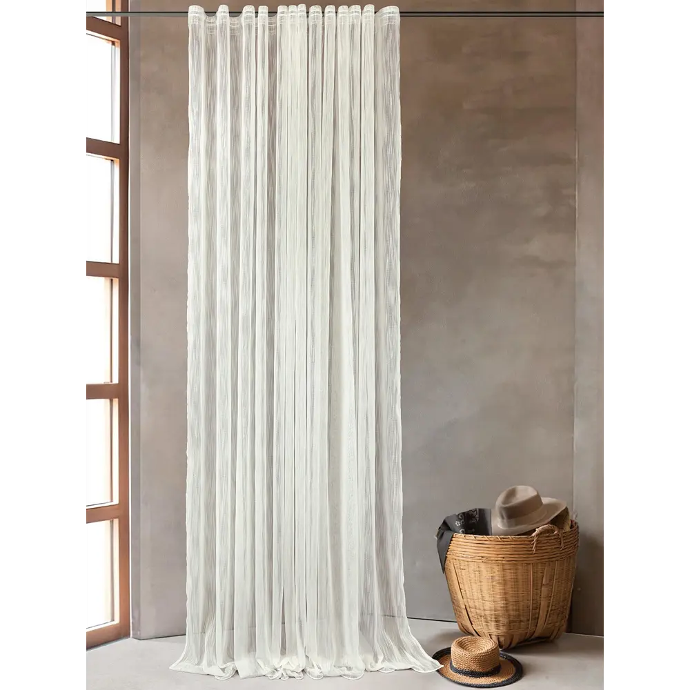 Фото 4 Тюль на шторной ленте AT Home Алиас-29 300x270 см цвет белый, бежевый